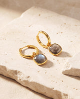 Chand Labradorite Hoop Earrings - 18k Gold Vermeil