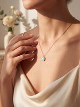 Luma Aquamarine Pendant - 18k Gold Vermeil