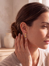 Demi Citrine Double Hoop Earrings - 18k Gold Vermeil