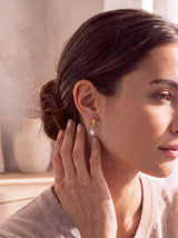 Keshi Baroque Freshwater Pearl Hoop Earrings - 18k Gold Vermeil