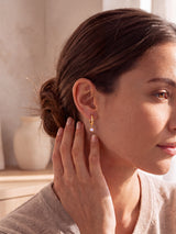 Demi Aquamarine Double Hoop Earrings - 18k Gold Vermeil
