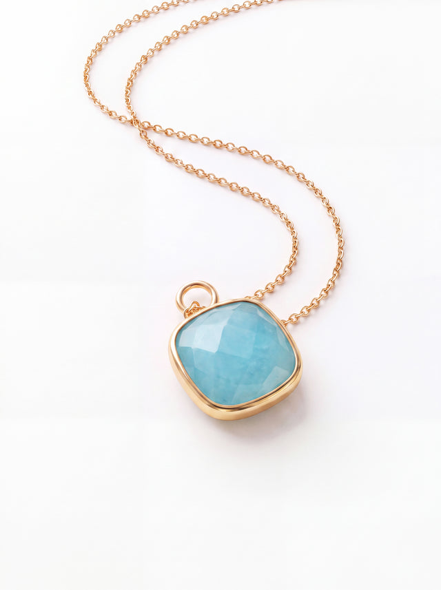Luma Aquamarine Pendant - 18k Gold Vermeil