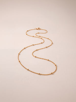 Strand Bead Chain Necklace - 18k Gold Vermeil