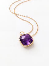 Luma African Amethyst Pendant - 18k Gold Vermeil