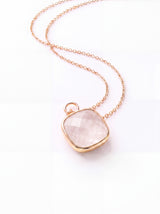 Luma Rose Quartz Pendant - 18k Gold Vermeil