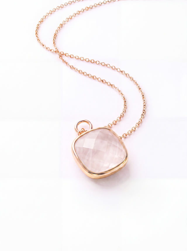 Luma Rose Quartz Pendant - 18k Gold Vermeil