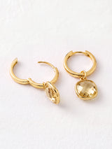 Chand Citrine Hoop Earrings - 18k Gold Vermeil