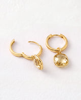 Chand Citrine Hoop Earrings - 18k Gold Vermeil