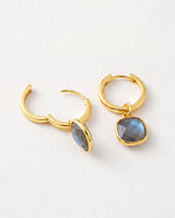 Chand Labradorite Hoop Earrings - 18k Gold Vermeil