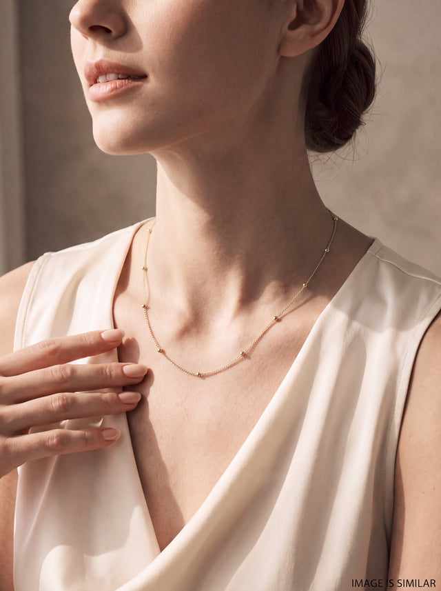Strand Bead Chain Necklace - 18k Gold Vermeil