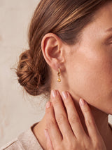 Demi Citrine Double Hoop Earrings - 18k Gold Vermeil