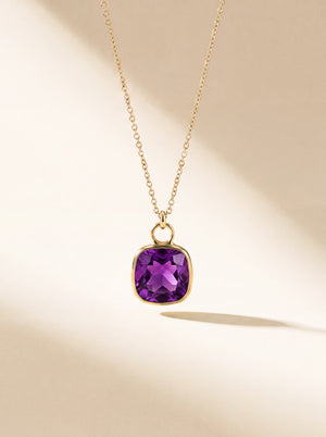 Luma African Amethyst Pendant - 18k Gold Vermeil