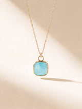 Luma Aquamarine Pendant - 18k Gold Vermeil