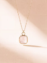 Luma Rose Quartz Pendant - 18k Gold Vermeil