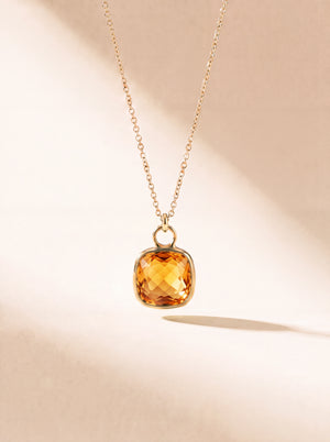 Luma Citrine Pendant - 18k Gold Vermeil
