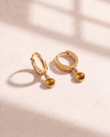 Demi Citrine Double Hoop Earrings - 18k Gold Vermeil