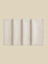 Rivello European Linen Fringe Table Linen Set