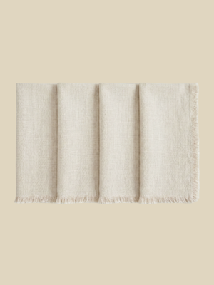 Rivello European Linen Fringe Table Linen Set