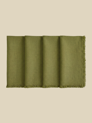 Cevill European Linen Fringe Table Linen Set