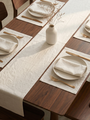 Ben Organic Slub Cotton Table Linen Set