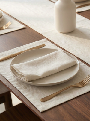 Ben Organic Slub Cotton Table Linen Set