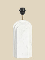 Luisa Raffia Lampshade with Arko Marble Geometric Lamp Base