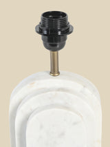 Charlotte Raffia Lampshade with Arko Marble Geometric Lamp Base