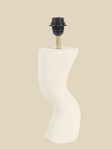 Luisa Raffia Lampshade with Miru Paper Mache Sculptural Lamp Base