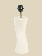 Luisa Raffia Lampshade with Miru Paper Mache Sculptural Lamp Base