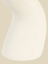 Luisa Raffia Lampshade with Miru Paper Mache Sculptural Lamp Base
