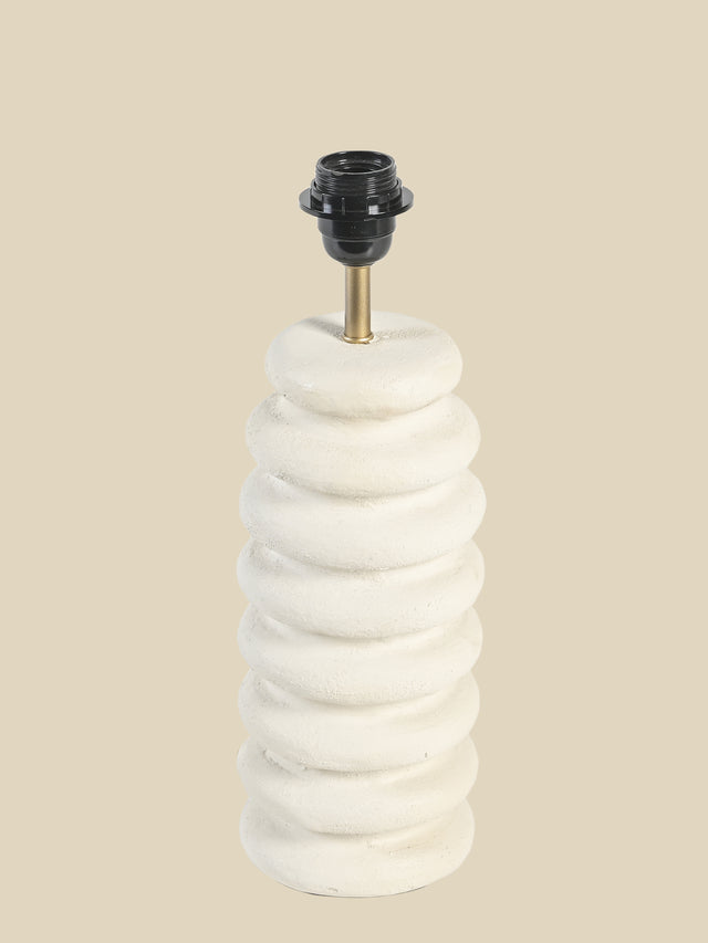 Luisa Raffia Lampshade with Sora Paper Mache Sculptural Lamp Base