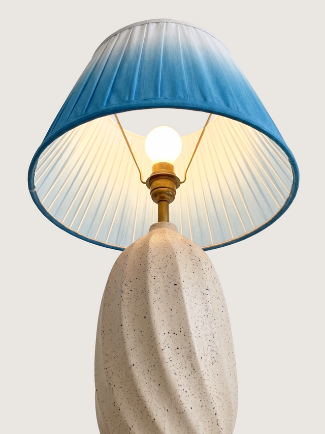 Saskia Silk Ombre Lampshade with Luma Paper Mache Base