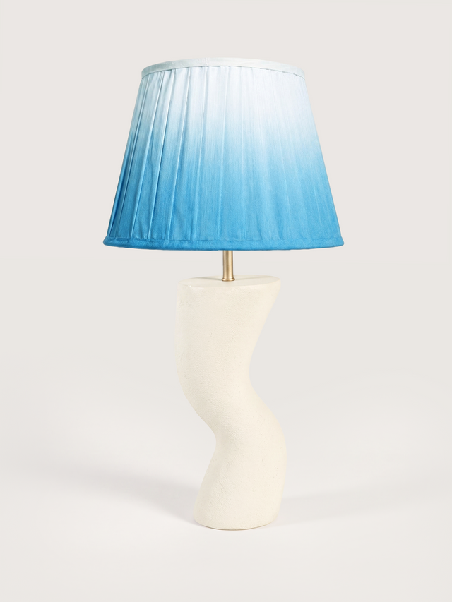 Saskia Silk Ombre Lampshade with Miru Paper Mache Base