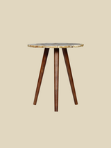 Ben Agate Side Table - White