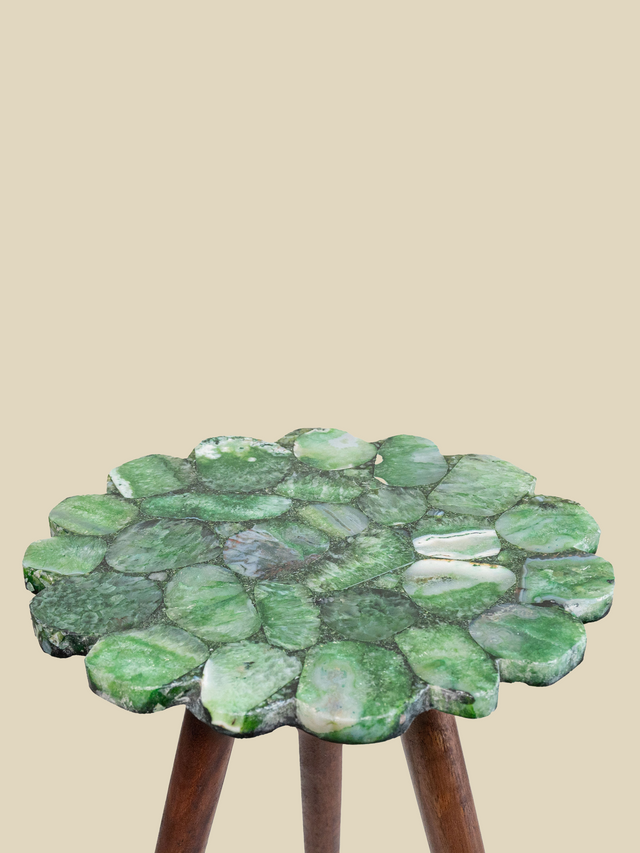 Ben Agate Side Table - Green