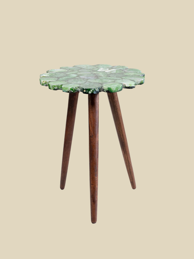 Ben Agate Side Table - Green