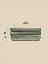Khalia Green Storage Ottoman