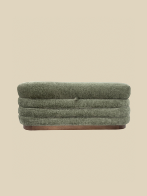 Khalia Green Storage Ottoman