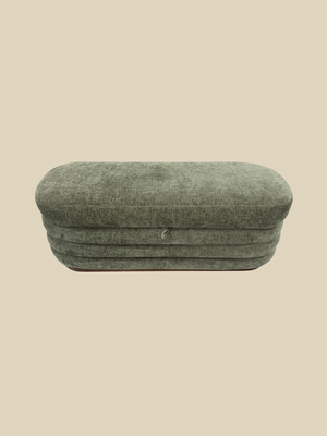 Khalia Green Storage Ottoman