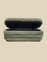 Khalia Green Storage Ottoman