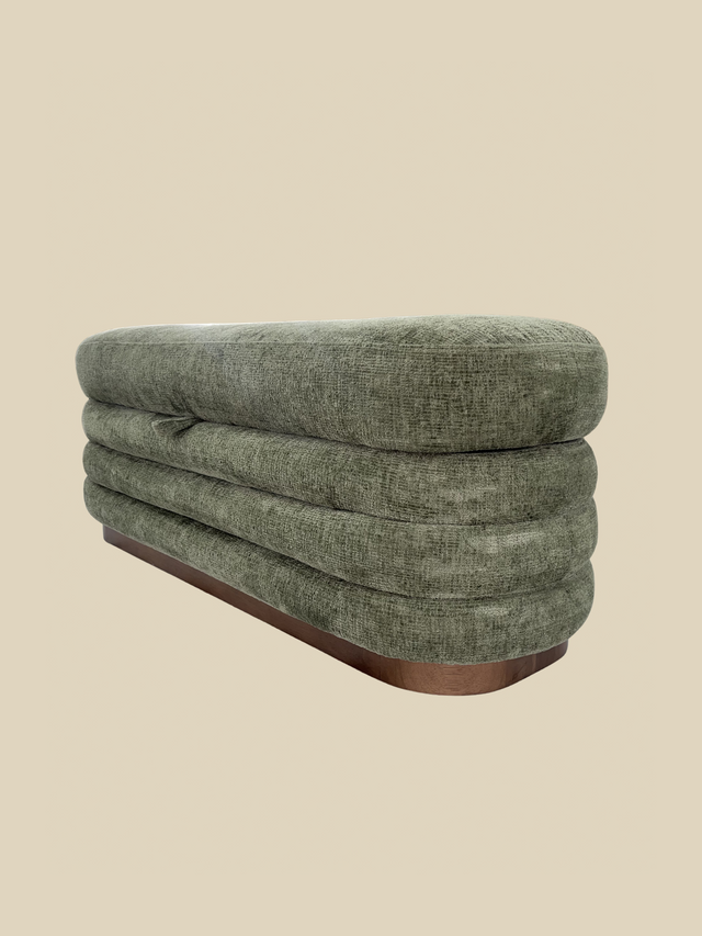 Khalia Green Storage Ottoman