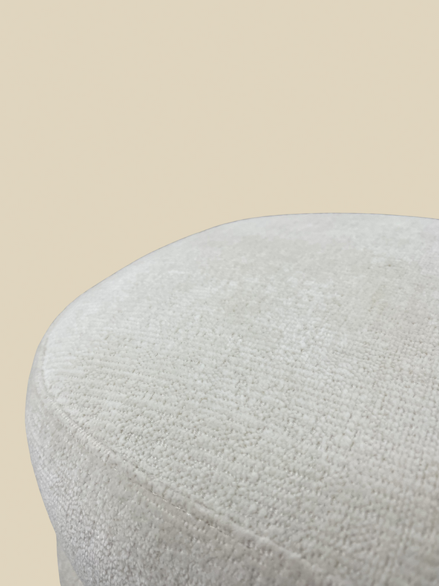 Khalia Ivory Storage Ottoman