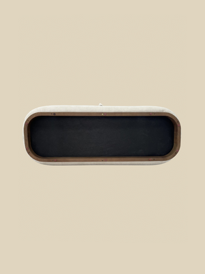 Khalia Ivory Storage Ottoman