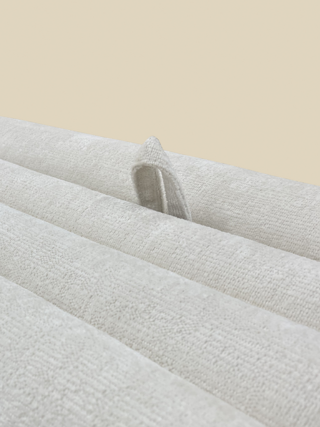 Khalia Ivory Storage Ottoman