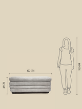 Khalia Grey Storage Ottoman