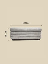 Khalia Grey Storage Ottoman