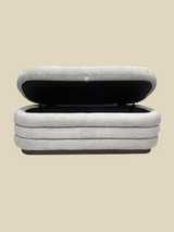 Khalia Grey Storage Ottoman