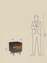 Astra Two Drawer Bedside Table