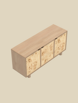 Aurea Burl Three Door Sideboard - Light Wood