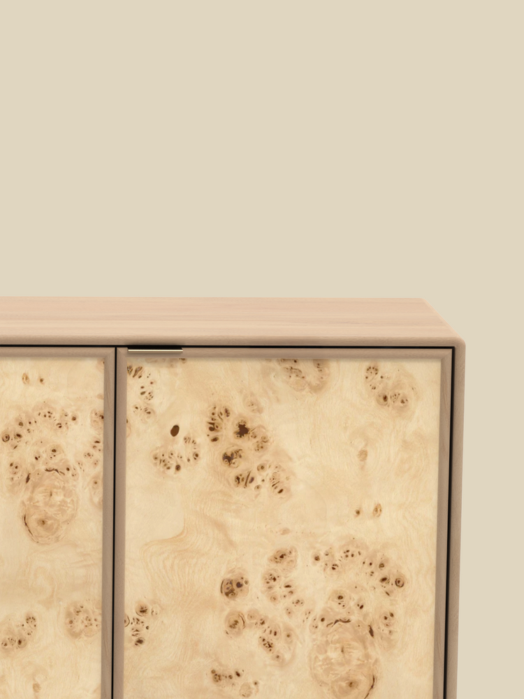 Aurea Burl Three Door Sideboard - Light Wood
